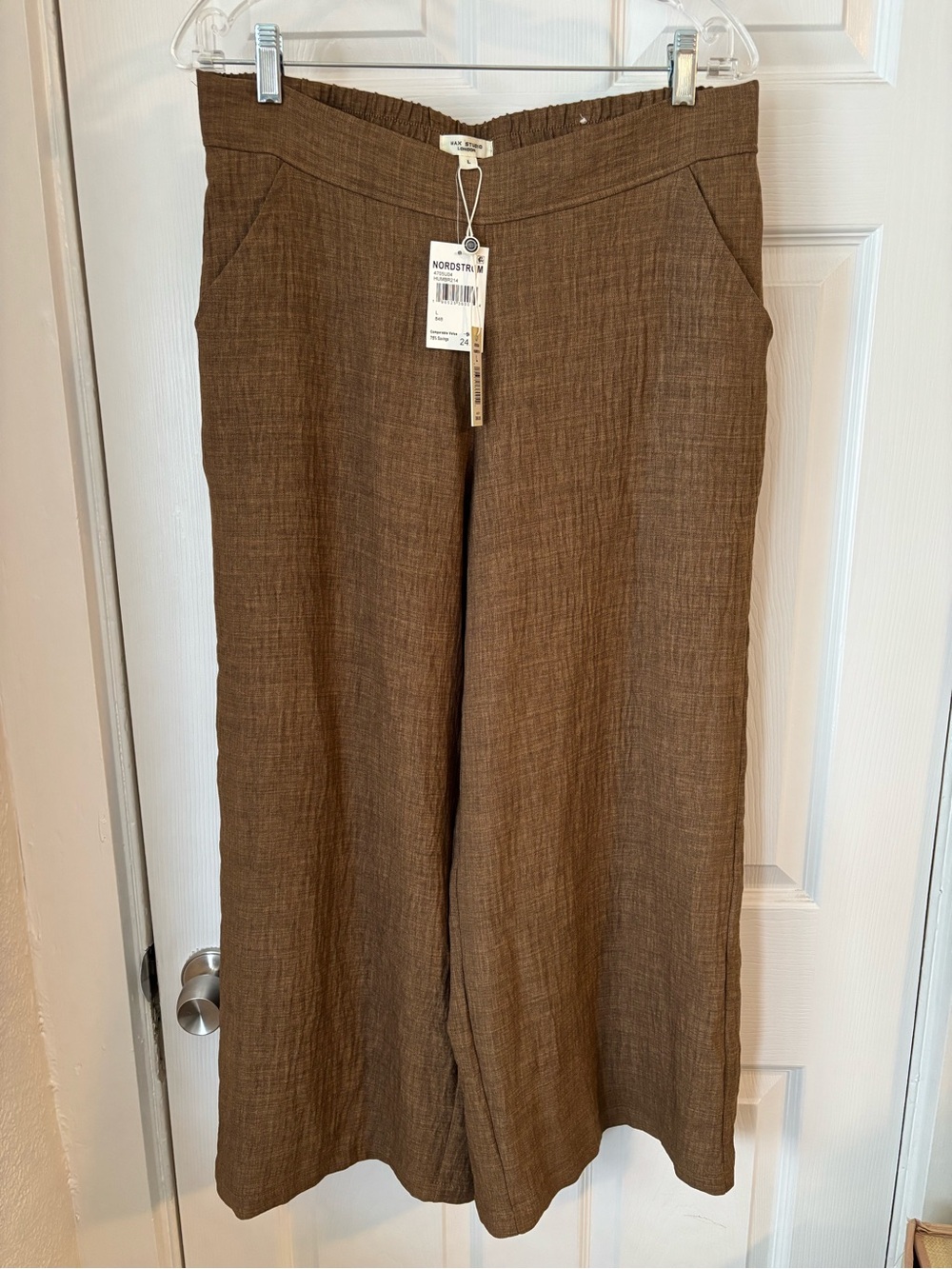 Max Studio Wide-Leg Pants in Brown